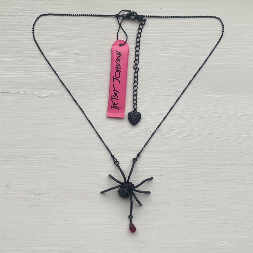 Rare Vintage Betsey Johnson Spider Necklace